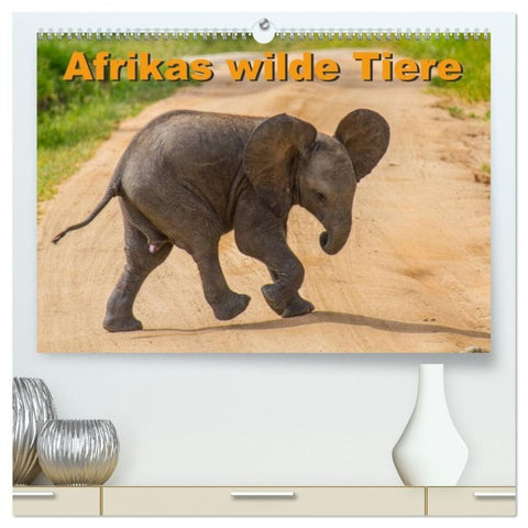 Afrikas wilde Tiere (hochwertiger Premium Wandkalender 2027 DIN A2 quer), Kunstdruck in Hochglanz