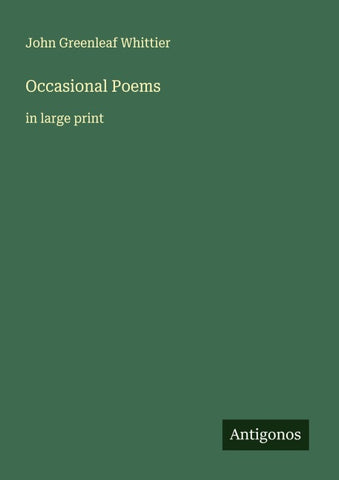 Occasional Poems