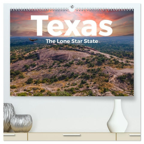 Texas - The Lone Star State (hochwertiger Premium Wandkalender 2027 DIN A2 quer), Kunstdruck in Hochglanz