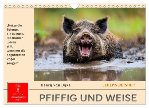 Pfiffig und weise (Wandkalender 2027 DIN A4 quer), CALVENDO Monatskalender