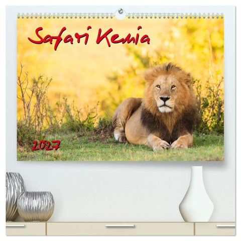 Safari Kenia (hochwertiger Premium Wandkalender 2027 DIN A2 quer), Kunstdruck in Hochglanz