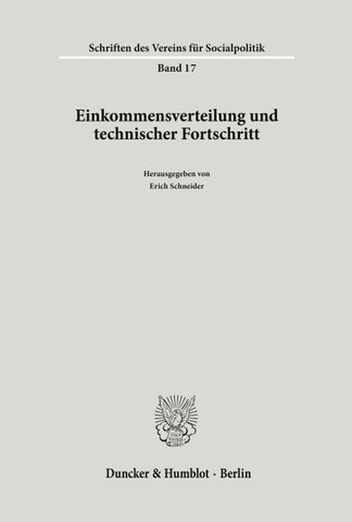 Einkommensverteilung und technischer Fortschritt.