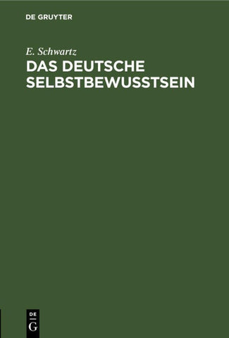 Das deutsche Selbstbewußtsein