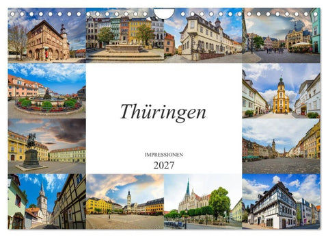 Thüringen Impressionen (Wandkalender 2027 DIN A4 quer), CALVENDO Monatskalender