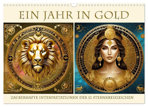 Ein Jahr in Gold (Wandkalender 2027 DIN A3 quer), CALVENDO Monatskalender