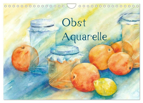 Obst Aquarelle (Wandkalender 2027 DIN A4 quer), CALVENDO Monatskalender