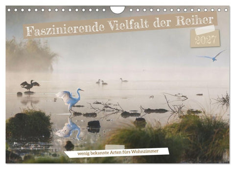 Unvergessene Reiherbilder (Wandkalender 2027 DIN A4 quer), CALVENDO Monatskalender