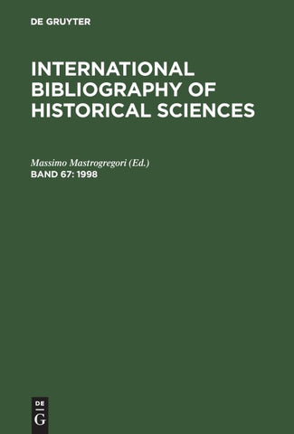 International Bibliography of Historical Sciences / 1998