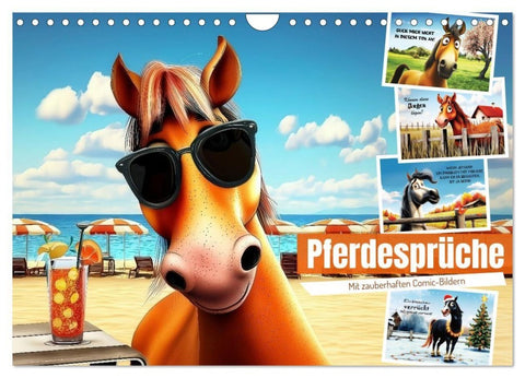 Pferdesprüche (Wandkalender 2027 DIN A4 quer), CALVENDO Monatskalender