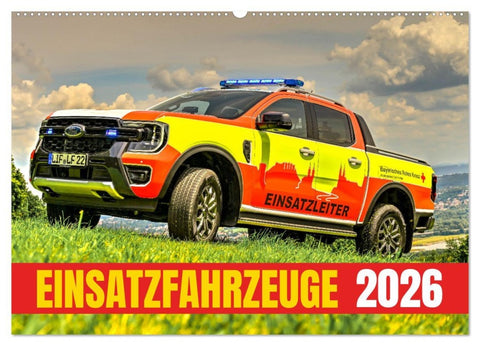 Einsatzfahrzeuge 112 (Wandkalender 2026 DIN A2 quer), CALVENDO Monatskalender