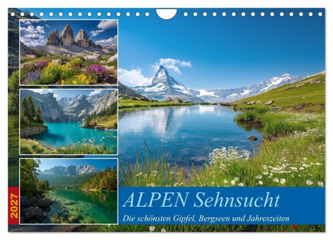ALPEN Sehnsucht (Wandkalender 2027 DIN A4 quer), CALVENDO Monatskalender