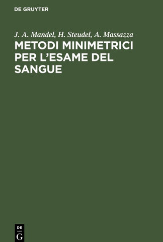 Metodi minimetrici per l’esame del sangue