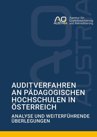 Auditverfahren an Pädagogischen Hochschulen in Österreich