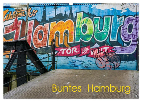 Buntes Hamburg (Wandkalender 2027 DIN A2 quer), CALVENDO Monatskalender