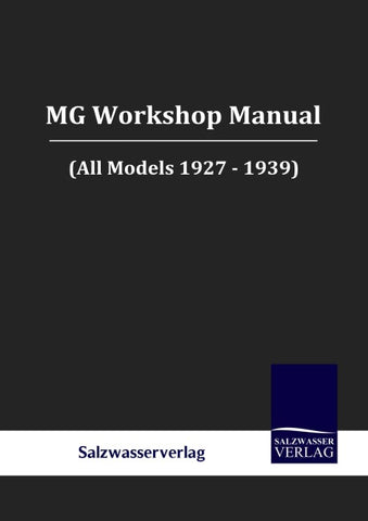 MG Workshop Manual