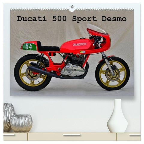 Ducati 500 Sport Desmo (hochwertiger Premium Wandkalender 2027 DIN A2 quer), Kunstdruck in Hochglanz