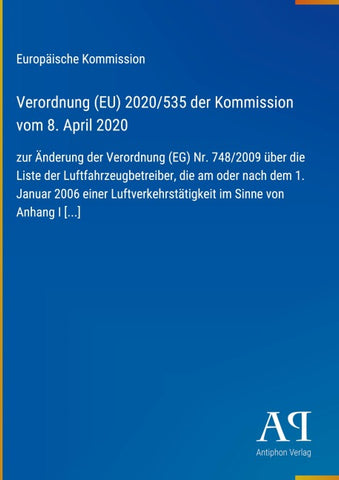 Verordnung (EU) 2020/535 der Kommission vom 8. April 2020