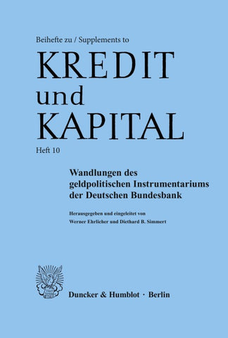 Wandlungen des geldpolitischen Instrumentariums der Deutschen Bundesbank.