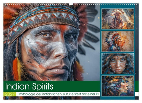 Indian Spirits (Wandkalender 2027 DIN A2 quer), CALVENDO Monatskalender