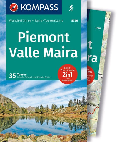 KOMPASS Wanderführer Piemont, Valle Maira, 35 Touren mit Extra-Tourenkarte