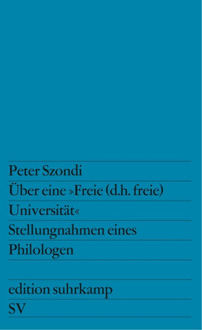 Über eine »Freie (d.h. freie) Universität«