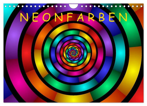 Neonfarben (Wandkalender 2026 DIN A4 quer), CALVENDO Monatskalender