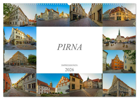 Pirna Impressionen (Wandkalender 2026 DIN A2 quer), CALVENDO Monatskalender