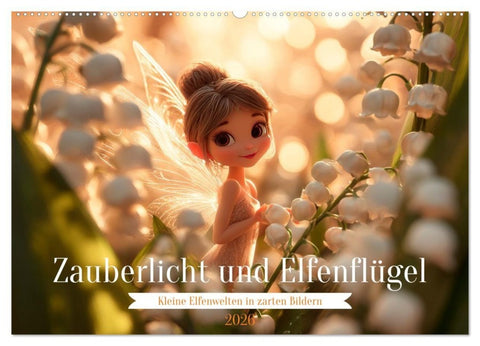 Zauberlicht und Elfenflügel (Wandkalender 2026 DIN A2 quer), CALVENDO Monatskalender