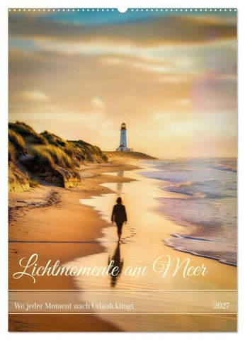 Lichtmomente am Meer (Wandkalender 2027 DIN A2 hoch), CALVENDO Monatskalender