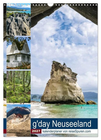 Kalenderplaner g'day Neuseeland 2027 (Wandkalender 2027 DIN A3 hoch), CALVENDO Monatskalender