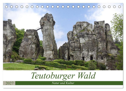 Teutoburger Wald - Natur und Kultur (Tischkalender 2027 DIN A5 quer), CALVENDO Monatskalender