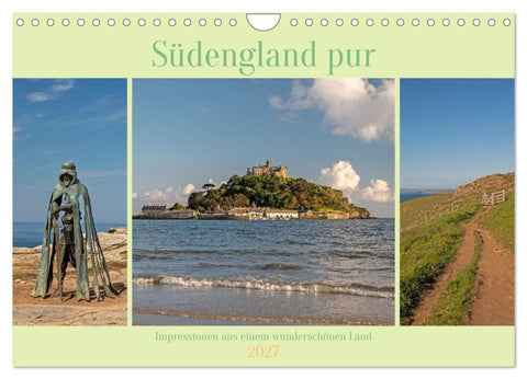 Südengland pur (Wandkalender 2027 DIN A4 quer), CALVENDO Monatskalender