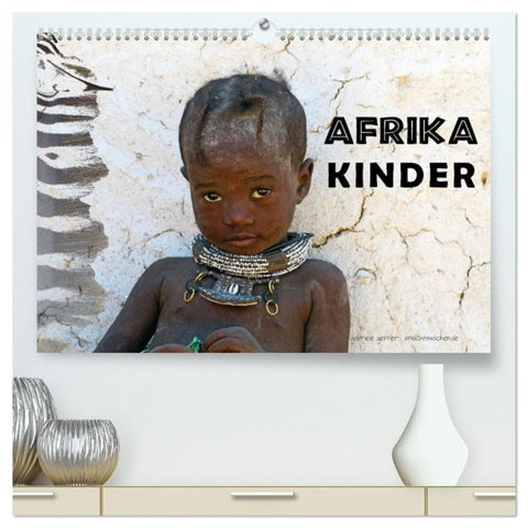 Afrika Kinder (hochwertiger Premium Wandkalender 2027 DIN A2 quer), Kunstdruck in Hochglanz