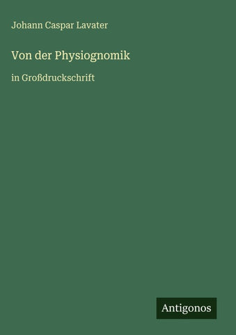 Von der Physiognomik