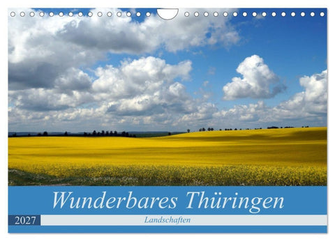 Wunderbares Thüringen - Landschaften (Wandkalender 2027 DIN A4 quer), CALVENDO Monatskalender