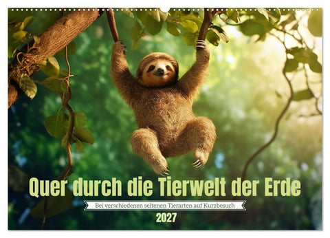Quer durch die Tierwelt der Erde (Wandkalender 2027 DIN A2 quer), CALVENDO Monatskalender