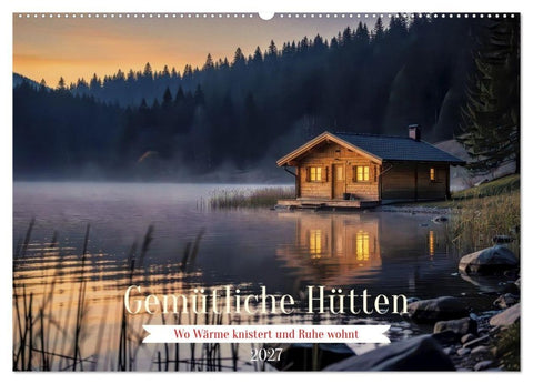 Gemütliche Hütten (Wandkalender 2027 DIN A2 quer), CALVENDO Monatskalender