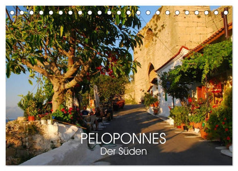 Peloponnes - Der Süden (Tischkalender 2027 DIN A5 quer), CALVENDO Monatskalender