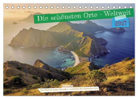 Die schönsten Orte - Weltweit (Tischkalender 2027 DIN A5 quer), CALVENDO Monatskalender