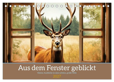 Aus dem Fenster geblickt (Tischkalender 2027 DIN A5 quer), CALVENDO Monatskalender