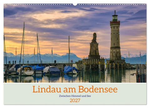 Lindau am Bodensee - Zwischen Himmel und See (Wandkalender 2027 DIN A2 quer), CALVENDO Monatskalender