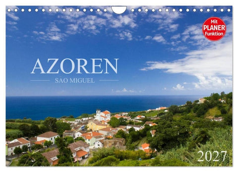 Azoren - São Miguel (Wandkalender 2027 DIN A4 quer), CALVENDO Monatskalender