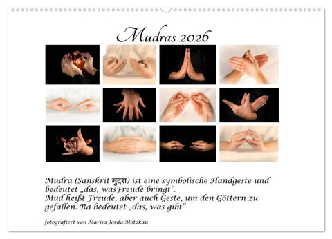 Mudras / 2026 (Wandkalender 2026 DIN A2 quer), CALVENDO Monatskalender