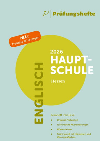 Prüfungsheft & Training - 2026 Englisch Hauptschule – Hessen – Original-Prüfungen und Lösungen