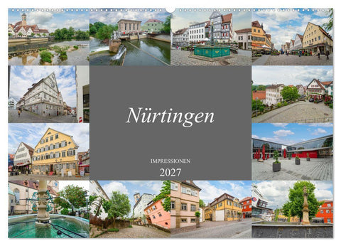 Nürtingen Impressionen (Wandkalender 2027 DIN A2 quer), CALVENDO Monatskalender