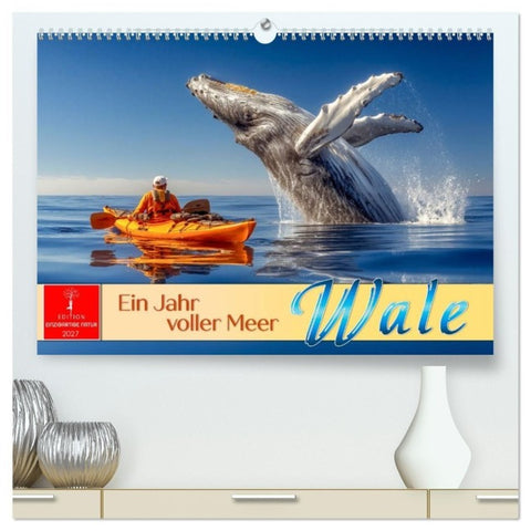 Wale - ein Jahr voller Meer (hochwertiger Premium Wandkalender 2027 DIN A2 quer), Kunstdruck in Hochglanz