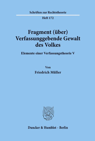 Fragment (über) Verfassunggebende Gewalt des Volkes.