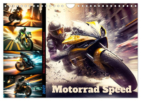 Motorrad Speed (Wandkalender 2027 DIN A4 quer), CALVENDO Monatskalender