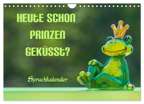 Heute schon Prinzen geküsst? Spruchkalender (Wandkalender 2027 DIN A4 quer), CALVENDO Monatskalender