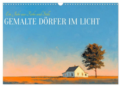 Gemalte Dörfer im Licht (Wandkalender 2027 DIN A3 quer), CALVENDO Monatskalender